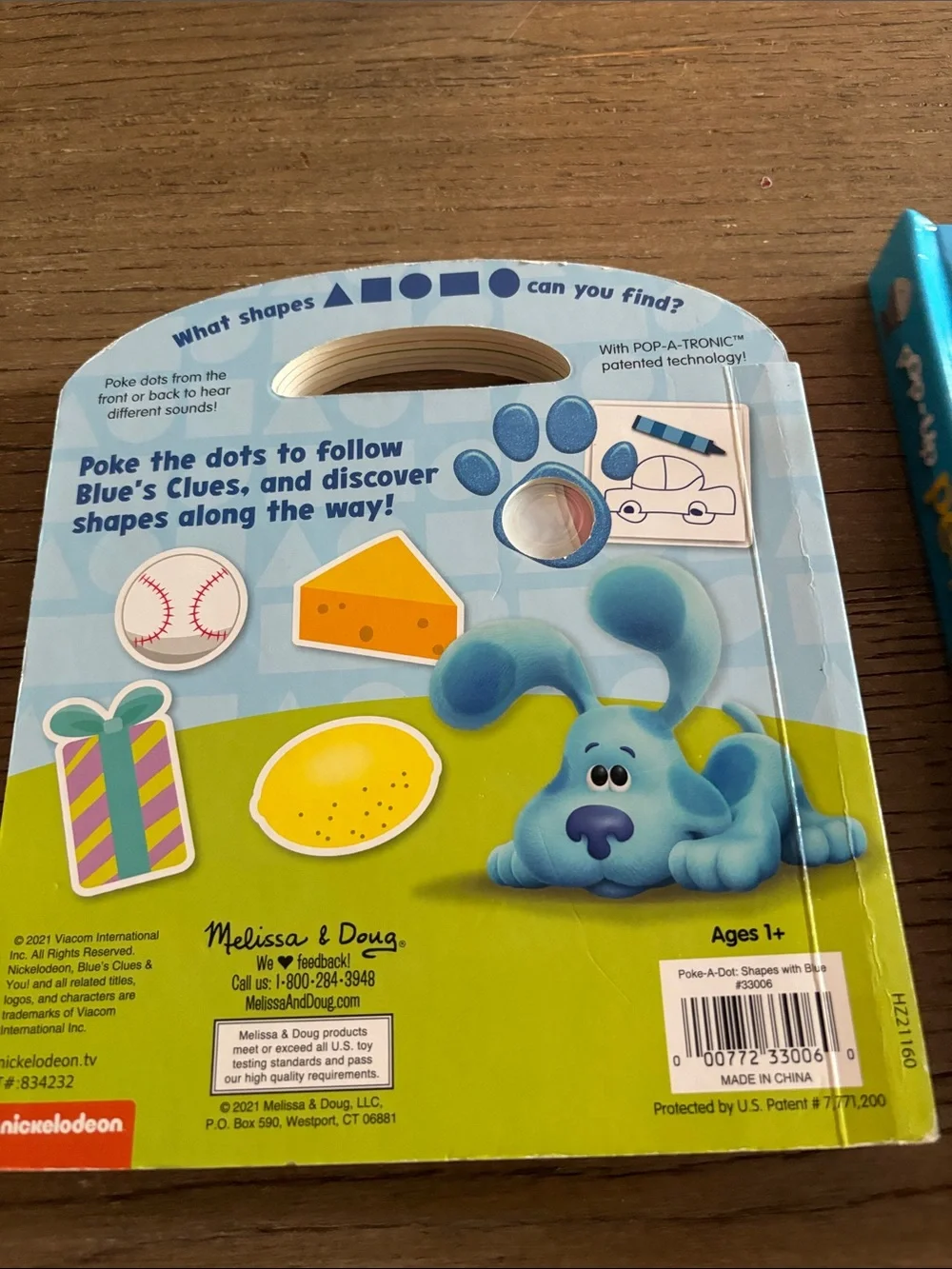 Melissa & Doug Blue's Clues Shapes Poke-a-Dot Board Book - Blue & Green